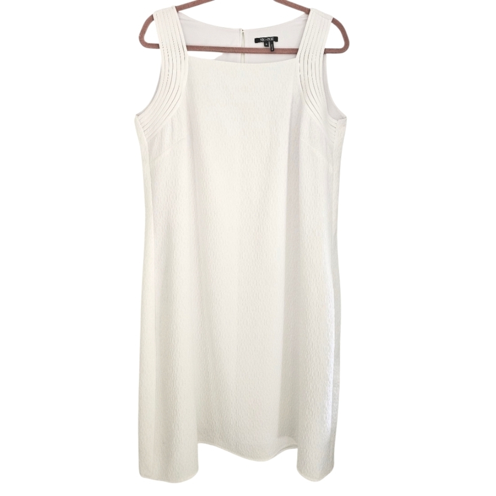 NIC + ZOE Midi Length Sleeveless White Dress Size 1X